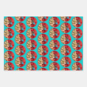 Chihuahua Birthday Pizza Pizza Geschenkpapier Set (Vorderseite 2)