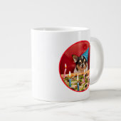 Chihuahua Birthday Pizza Pizza Jumbo-Tasse (Vorderseite Rechts)