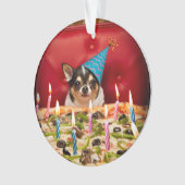 Chihuahua Birthday Pizza Pizza Ornament (Vorderseite)