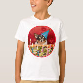 Chihuahua Birthday Pizza Pizza T-Shirt (Vorderseite)