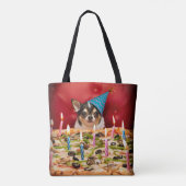 Chihuahua Birthday Pizza Pizza Tasche (Rückseite)