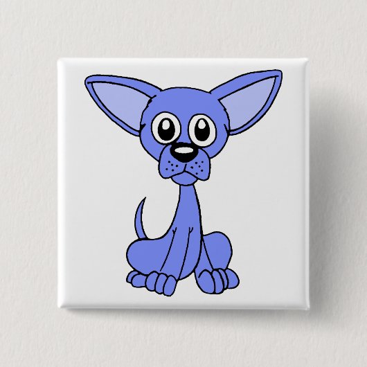 Chihuahua-Blau Button (Vorderseite)