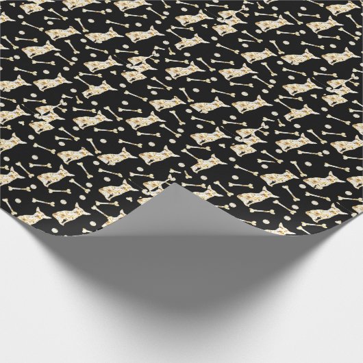 Chihuahua Bling Geschenkpapier (Ecke)
