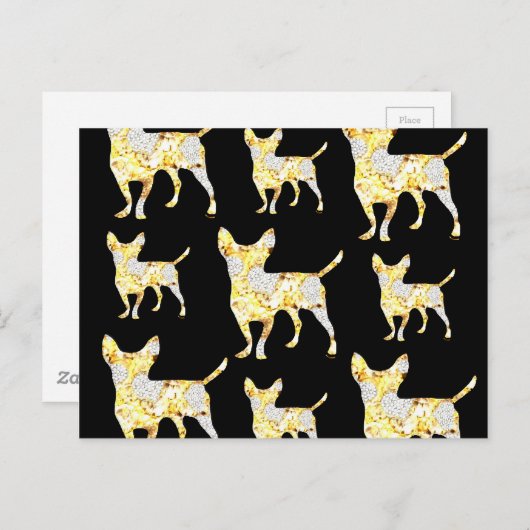 CHIHUAHUA BLING! POSTKARTE (Vorne/Hinten)