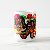 Chihuahua-Blumen Kaffeetasse (Mittel)