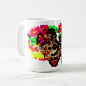 Chihuahua-Blumen Kaffeetasse (Vorderseite Links)