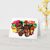Chihuahua-Blumen Karte (Gelbe Blume)