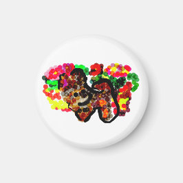 Chihuahua-Blumen Magnet
