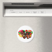 Chihuahua-Blumen Magnet (In Situ (Geschirrspüler))