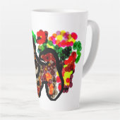 Chihuahua-Blumen Milchtasse (Rechte Ecke)