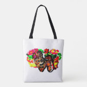 Chihuahua-Blumen Tasche (Rückseite)