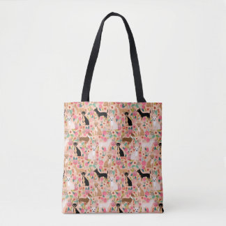 Chihuahua-BlumenTaschen-Tasche - Chihuahua-Blumen Tasche