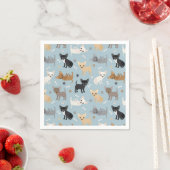Chihuahua Bones and Paws Blue Napkins Serviette (Beispiel)