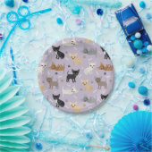 Chihuahua Bones and Paws Purple Pappteller (Party)
