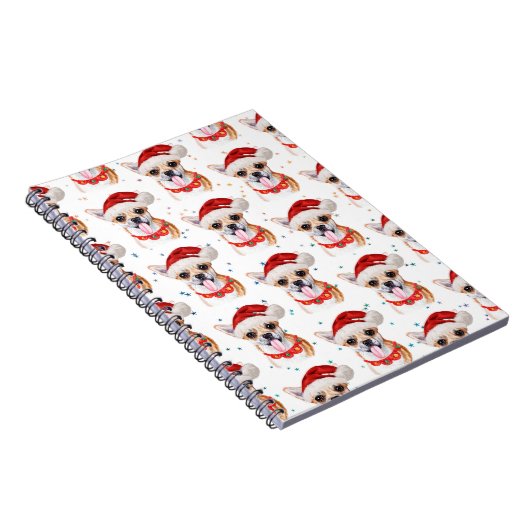 Chihuahua Breed Watercolor Dog Muster Weihnachten Notizblock (Rechte Seite)