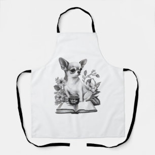 Chihuahua Buch Kaffee Tee Lesen Schürze