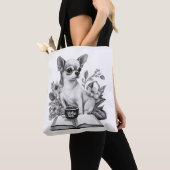 Chihuahua Buch Kaffee Tee Lesen Tasche (Von Nahem)