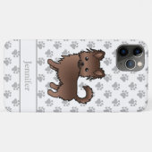 Chihuahua Cartoon Dog & Name Case-Mate iPhone Hülle (Rückseite (Horizontal))