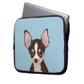 Chihuahua-Cartoon Laptopschutzhülle (Vorderseite Links)