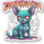 Chihuahua Chi Chichi Chiwawa Zombie Dog Halloween Aufkleber (Vorderseite)
