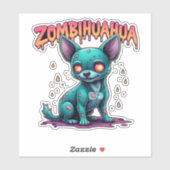 Chihuahua Chi Chichi Chiwawa Zombie Dog Halloween Aufkleber (Blatt)
