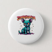 Chihuahua Chi Chichi Chiwawa Zombie Dog Halloween Button (Vorderseite)