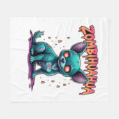 Chihuahua Chi Chichi Chiwawa Zombie Dog Halloween Fleecedecke (Vorderseite (Horizontal))