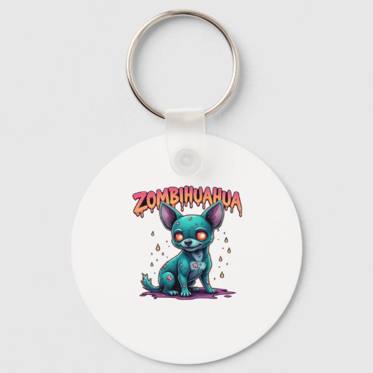 Chihuahua Chi Chichi Chiwawa Zombie Dog Halloween Schlüsselanhänger (Vorderseite)