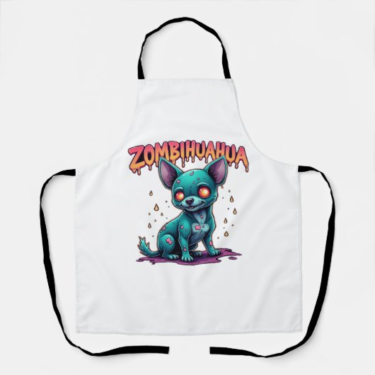 Chihuahua Chi Chichi Chiwawa Zombie Dog Halloween Schürze (Vorderseite)