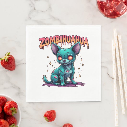 Chihuahua Chi Chichi Chiwawa Zombie Dog Halloween Serviette (Beispiel)