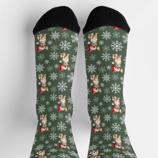 Chihuahua Chi Dog Weihnachten Socken (Oben)