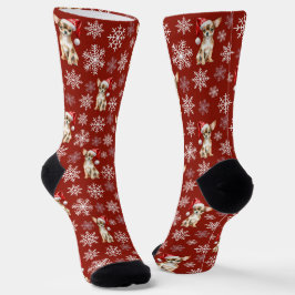 Chihuahua Chi Hund in Weihnachtsmannmütze Red Socken