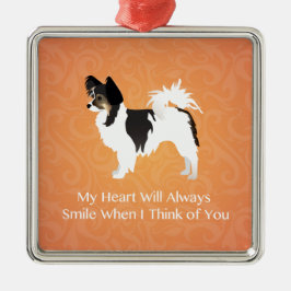 Chihuahua-Chihuahua, der über dich nachdenkt Ornament Aus Metall