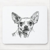 Chihuahua-Chiwawa Hunde Mousepad (Vorne)