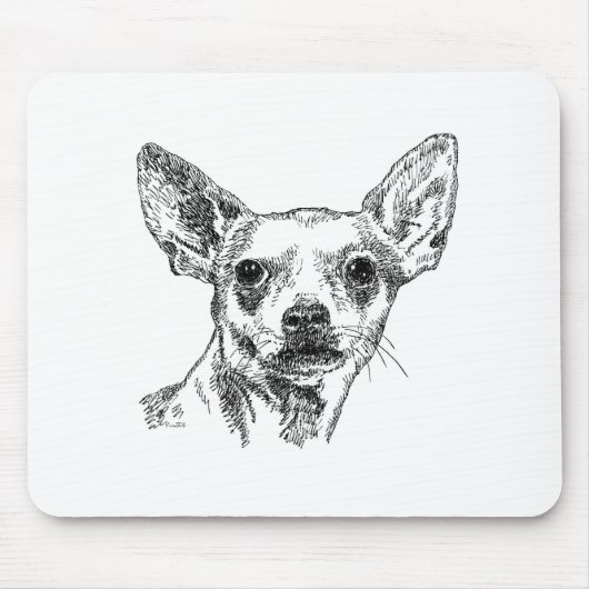 Chihuahua-Chiwawa Hunde Mousepad (Vorne)