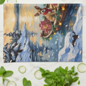 Chihuahua Christmas Boat Holiday Geschirrtuch (Gefaltet)