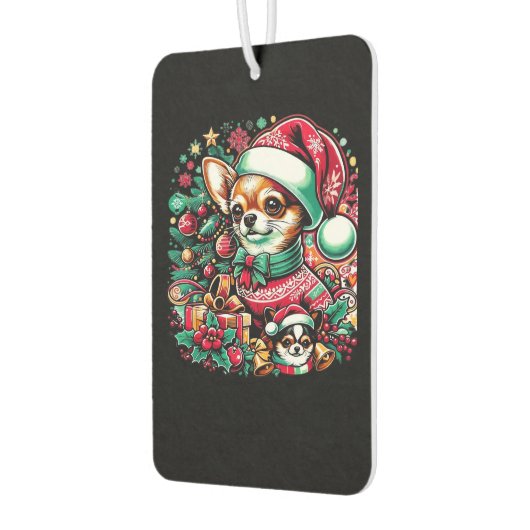 Chihuahua Christmas Cheer! Classic T-Shirt Autolufterfrischer (Links)