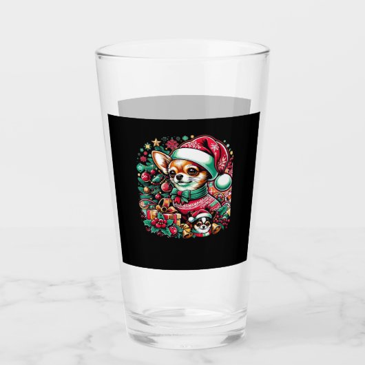 Chihuahua Christmas Cheer! Classic T-Shirt Glas (Vorderseite)