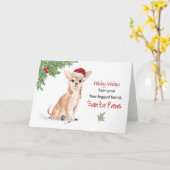 Chihuahua Christmas From Dog in Funny Weihnachtsma Karte (Gelbe Blume)