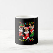Chihuahua Christmas Lights Kaffeetasse (Mittel)