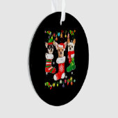 Chihuahua Christmas Lights Ornament (Vorderseite)