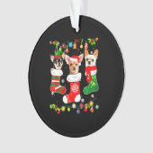 Chihuahua Christmas Lights Ornament (Vorderseite)