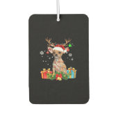 Chihuahua Christmas Lights Santa Oversized T-Shirt Autolufterfrischer (Vorderseite)