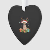 Chihuahua Christmas Lights Santa Oversized T-Shirt Ornament (Vorderseite)