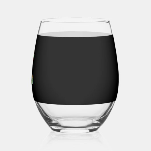 Chihuahua Christmas Lights Santa Oversized T-Shirt Weinglas Ohne Stiel (Links)