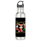 Chihuahua Christmas Lights Xmas Dog Classic T-Shir Edelstahlflasche (Vorderseite)
