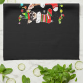 Chihuahua Christmas Lights Xmas Dog Classic T-Shir Geschirrtuch (Gefaltet)