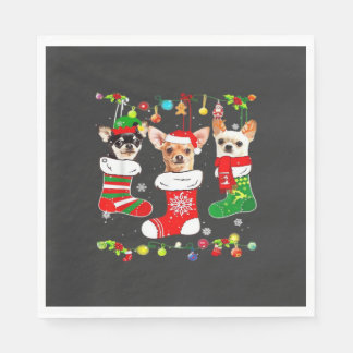 Chihuahua Christmas Lights Xmas Dog Classic T-Shir Serviette