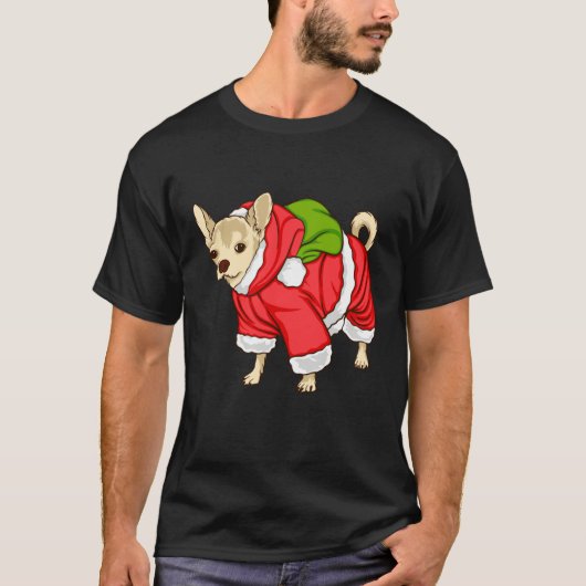 Chihuahua Christmas Lights Xmas Dog T-Shirt (Vorderseite)