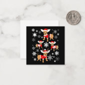 Chihuahua Christmas Lover Mitteilungskarte (Vorderseite/Rückseite Beispiel)